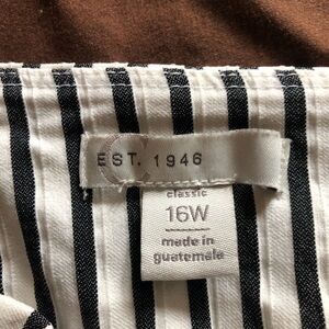 Black and White Striped Pants by Coach! Check out the detailed buttons